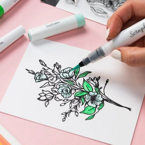 Scrapbook.com - Lustre Brush Marker Bundle - Complete Collection - 14 Pack