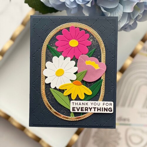 Scrapbook.com - Decorative Die Set - Nested Stitched Flat Ovals
