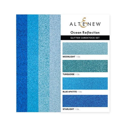 Altenew - Glitter Gradient Cardstock Set - Ocean Reflection 1 Altenew - Glitter Gradient Cardstock Set - Ocean Reflection