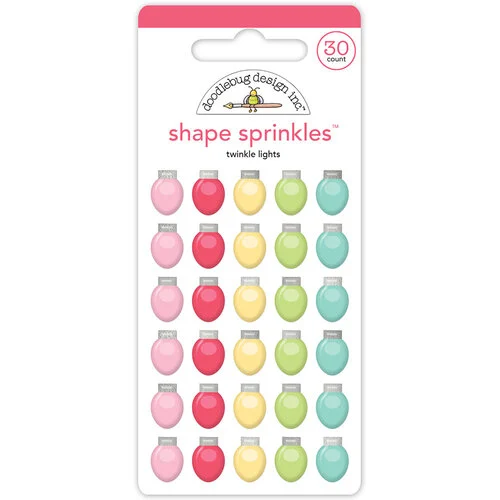 Doodlebug Design - Tinsel Time Collection - Shape Sprinkles - Twinkle Lights 1 Doodlebug Design - Tinsel Time Collection - Shape Sprinkles - Twinkle Lights