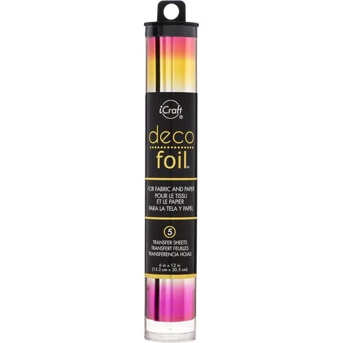 Therm O Web - iCraft - Deco Foil - 6 x 12 Transfer Sheet - Summer Rainbow - 5 Pack 1 Therm O Web - iCraft - Deco Foil - 6 x 12 Transfer Sheet - Summer Rainbow - 5 Pack