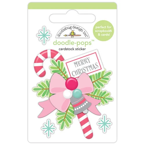 Doodlebug Design - Tinsel Time Collection - Doodle-Pops - Dimensional Cardstock Stickers - Merry Christmas 1 Doodlebug Design - Tinsel Time Collection - Doodle-Pops - Dimensional Cardstock Stickers - Merry Christmas