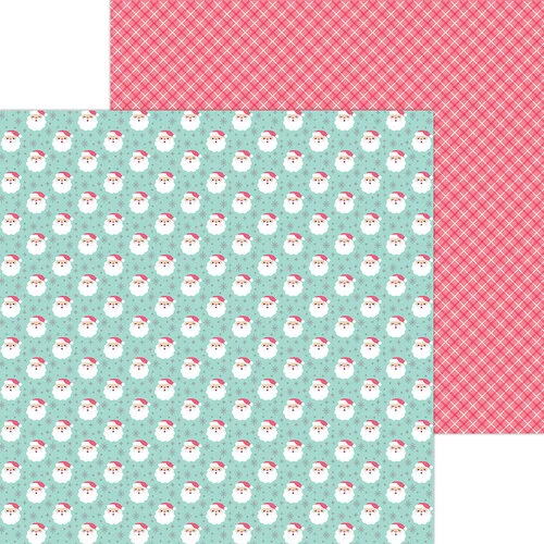 Doodlebug Design - Tinsel Time Collection - 12 x 12 Double Sided Paper - Jolly Old St. Nick