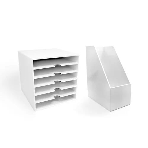 Scrapbook.com - Craft Room Basics - Paper Holder Bundle - White