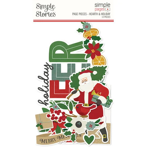 Simple Stories - Simple Pages Collection - Page Pieces - Hearth and Holiday 1 Simple Stories - Simple Pages Collection - Page Pieces - Hearth and Holiday