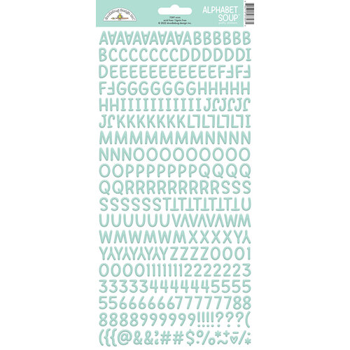 Doodlebug Design - Monochromatic Collection - Puffy Stickers - Alphabet Soup - Mint 1 Doodlebug Design - Monochromatic Collection - Puffy Stickers - Alphabet Soup - Mint