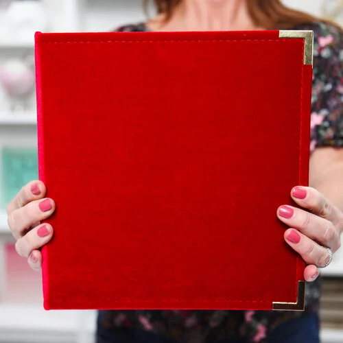 Scrapbook.com - 6x8 Two Ring Album - Velvet - Scarlet Red