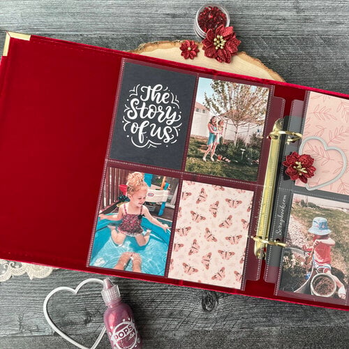 Scrapbook.com - 6x8 Two Ring Album - Velvet - Scarlet Red
