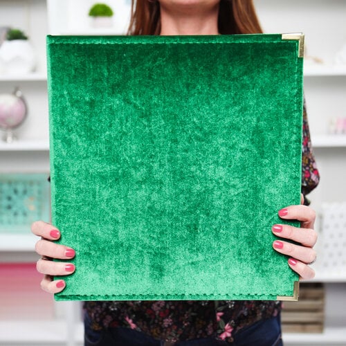 Scrapbook.com - 9x12 Three Ring Album - Velvet - Emerald Green