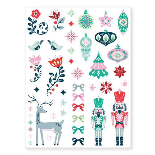 Scrapbook.com - Peppermint Holiday - Rub-On Transfers - 6x8 - 2 Sheets