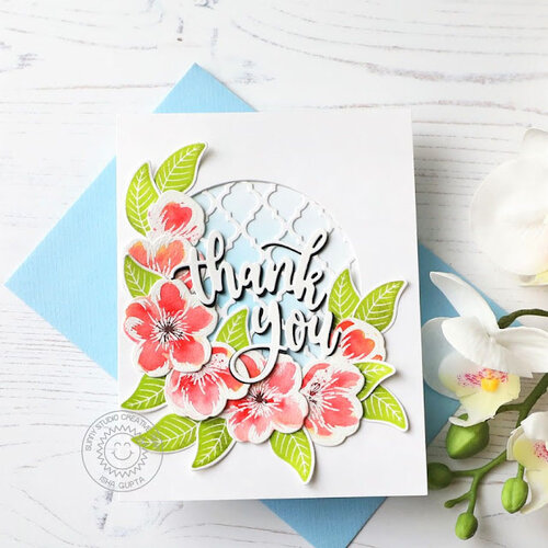 Sunny Studio Stamps - Sunny Snippets - Craft Dies - Cherry Blossoms 2 Sunny Studio Stamps - Sunny Snippets - Craft Dies - Cherry Blossoms