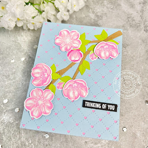 Sunny Studio Stamps - Sunny Snippets - Craft Dies - Cherry Blossoms 4 Sunny Studio Stamps - Sunny Snippets - Craft Dies - Cherry Blossoms