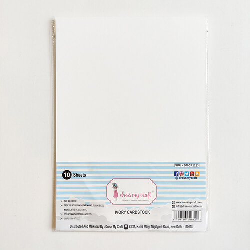 Dress My Craft - A4 Cardstock - Ivory - 10 Pack