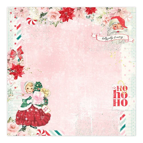 Prima - Candy Cane Lane Collection - Christmas - 12 x 12 Double Sided Paper - Jolly Days