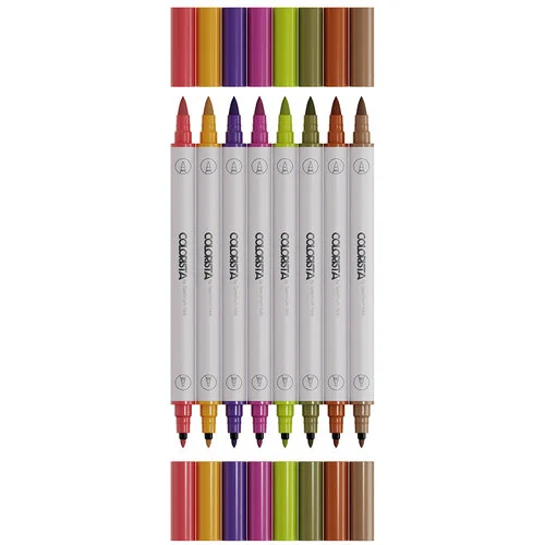 Colorista - Watercolour Markers - Botanic Accents - 8 Piece Set