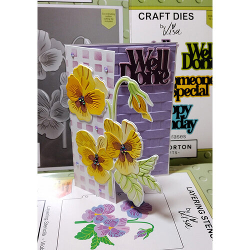 Lisa Horton Crafts - Layering Stencils - Viola