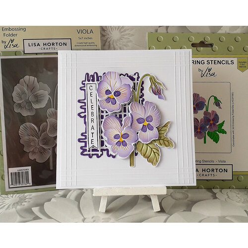 Lisa Horton Crafts - Layering Stencils - Viola