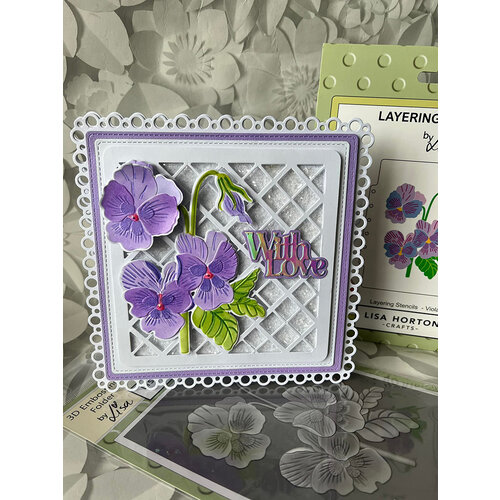Lisa Horton Crafts - Layering Stencils - Viola