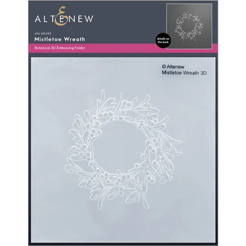 Altenew - Embossing Folder - 3D - Mistletoe Wreath 1 Altenew - Embossing Folder - 3D - Mistletoe Wreath