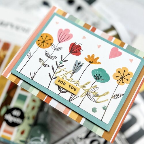 Scrapbook.com - Clear Photopolymer Stamp Set - Build and Layer - Flower Fields