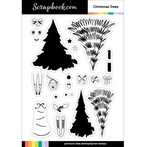 Scrapbook.com - Clear Photopolymer Stamp Set - Build and Layer - Christmas Trees 1 Scrapbook.com - Clear Photopolymer Stamp Set - Build and Layer - Christmas Trees
