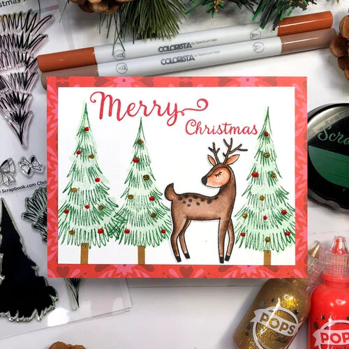 Scrapbook.com - Clear Photopolymer Stamp Set - Build and Layer - Christmas Trees 7 Scrapbook.com - Clear Photopolymer Stamp Set - Build and Layer - Christmas Trees