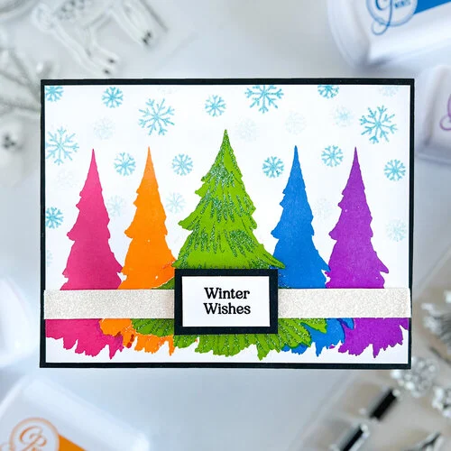 Scrapbook.com - Clear Photopolymer Stamp Set - Build and Layer - Christmas Trees 8 Scrapbook.com - Clear Photopolymer Stamp Set - Build and Layer - Christmas Trees
