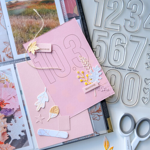 Scrapbook.com - Clear Photopolymer Stamp Set - Bold Numbers - Large - Outline