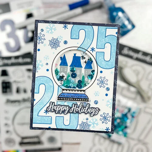 Scrapbook.com - Clear Photopolymer Stamp Set - Bold Numbers - Large - Outline