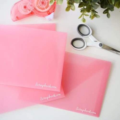 Scrapbook.com - Pink Storage Envelopes - Plastic - 6 x 8.75 - Medium - 10 Pack 6 Scrapbook.com - Pink Storage Envelopes - Plastic - 6 x 8.75 - Medium - 10 Pack