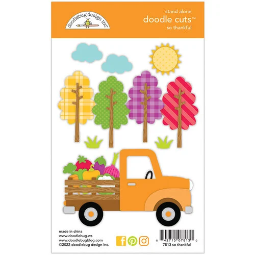 Doodlebug Design - Farmer's Market Collection - Doodle Cuts - Metal Dies - So Thankful