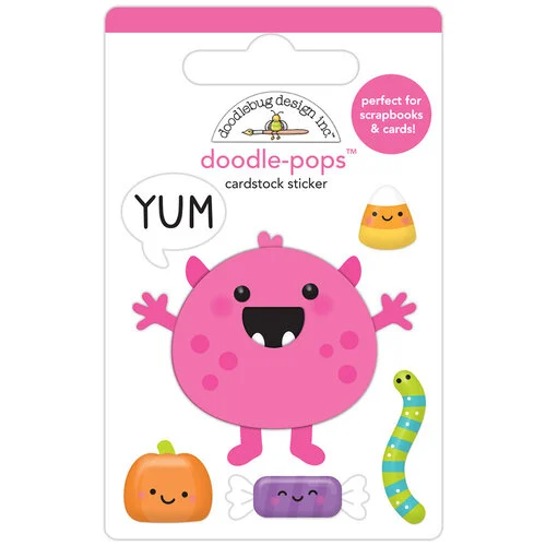 Doodlebug Design - Monster Madness Collection - Halloween - Stickers - Doodle-Pops - Candy Monster 1 Doodlebug Design - Monster Madness Collection - Halloween - Stickers - Doodle-Pops - Candy Monster