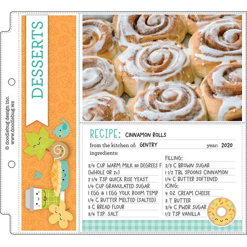 Doodlebug Design - Pumpkin Spice Collection - Recipe Cards