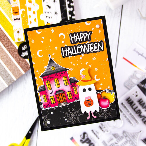 Scrapbook.com - Decorative Die Set - Build and Layer - Ghost