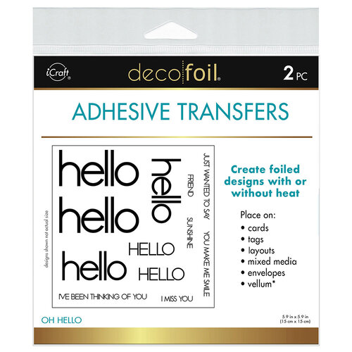 Therm O Web - iCraft - Deco Foil - Adhesives Transfer Sheets - Oh Hello 1 Therm O Web - iCraft - Deco Foil - Adhesives Transfer Sheets - Oh Hello