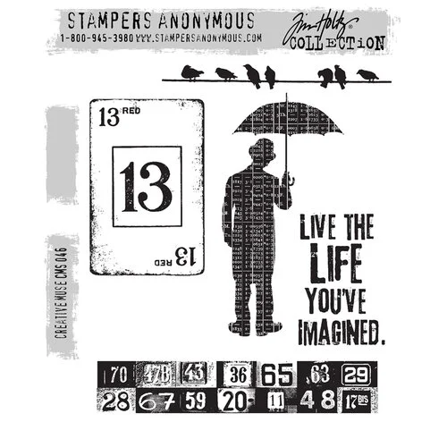 Stampers Anonymous - Tim Holtz - Cling Mounted Rubber Stamp Set - Creative Muse