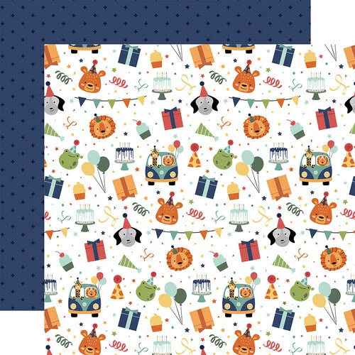 Echo Park - A Birthday Wish Boy Collection - 12 x 12 Double Sided Paper - Let's Celebrate