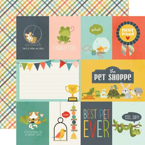Simple Stories - Pet Shoppe Collection - 12 x 12 Double Sided Paper - Elements 2 1 Simple Stories - Pet Shoppe Collection - 12 x 12 Double Sided Paper - Elements 2