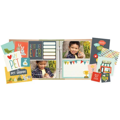 Simple Stories - Pet Shoppe Collection - 12 x 12 Double Sided Paper - Elements 2 4 Simple Stories - Pet Shoppe Collection - 12 x 12 Double Sided Paper - Elements 2