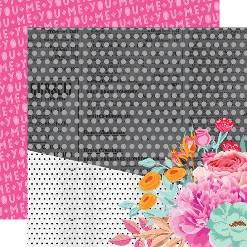Simple Stories - Heart Eyes Collection - 12 x 12 Double Sided Paper - Love Notes 1 Simple Stories - Heart Eyes Collection - 12 x 12 Double Sided Paper - Love Notes