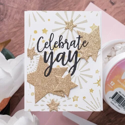 Scrapbook.com - Stencils - Layered Set - Starburst Night Sky - 6x8
