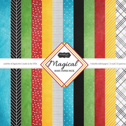 Scrapbook Customs - 6 x 6 Paper Pack - Magical 1 Scrapbook Customs - 6 x 6 Paper Pack - Magical