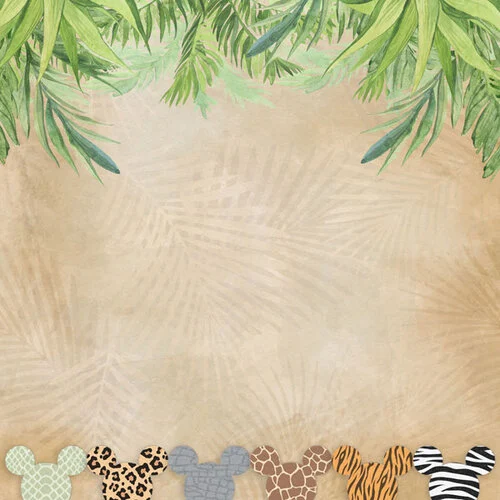 Scrapbook Customs - Magical Collection - 12 x 12 Double Sided Paper - Magical Safari 2 Scrapbook Customs - Magical Collection - 12 x 12 Double Sided Paper - Magical Safari