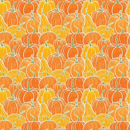 Scrapbook Customs - Halloween - 12 x 12 Double Sided Paper - Pumpkins 2 Scrapbook Customs - Halloween - 12 x 12 Double Sided Paper - Pumpkins
