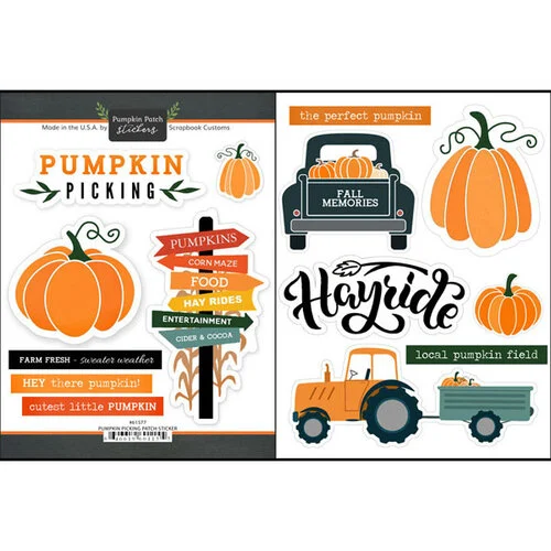 Scrapbook Customs - Halloween - Cardstock Stickers - Pumpkin Picking Patch 1 Scrapbook Customs - Halloween - Cardstock Stickers - Pumpkin Picking Patch