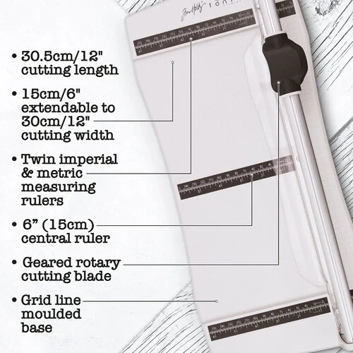 Tonic Studios - Tim Holtz - 12.5 Inch Rotary Media Trimmer 3 Tonic Studios - Tim Holtz - 12.5 Inch Rotary Media Trimmer