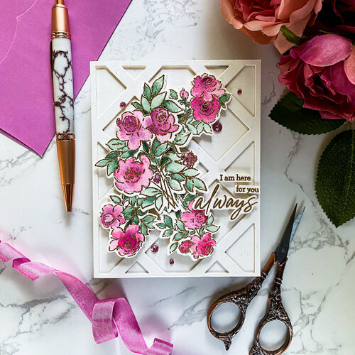 Pinkfresh Studio - Clear Photopolymer Stamps - Indigo Roses