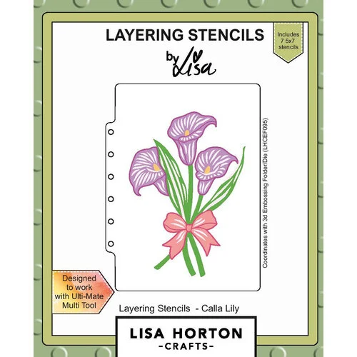 Lisa Horton Crafts - Layering Stencils - Calla Lily