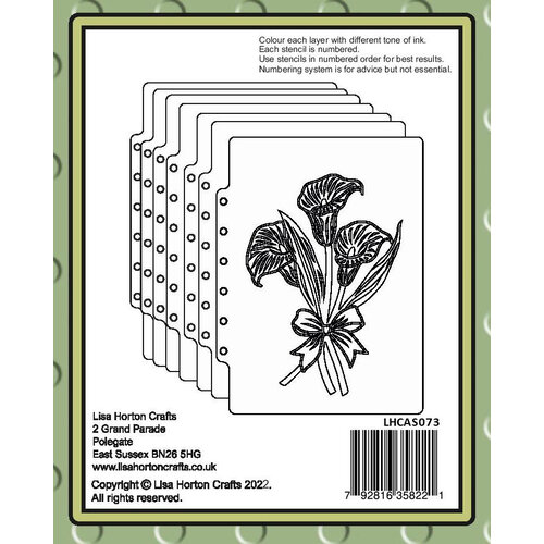 Lisa Horton Crafts - Layering Stencils - Calla Lily