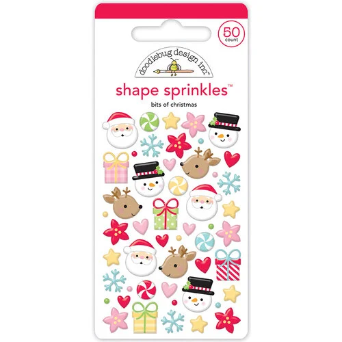 Doodlebug Design - Candy Cane Lane Collection - Stickers - Shape Sprinkles - Enamel - Bits Of Christmas 1 Doodlebug Design - Candy Cane Lane Collection - Stickers - Shape Sprinkles - Enamel - Bits Of Christmas